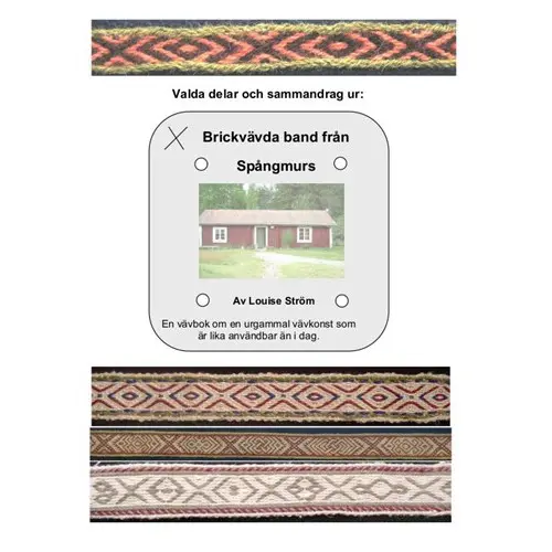 beskrivningshäfte för brickbandsvävning
