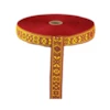 Allmogeband 026 25mm gul röd