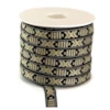 Leksandsband 049 9mm beige svart