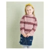 Stickmönster Luna 15 Mönstrad sweater barn