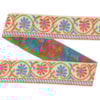 Dekorband SR 4134G klarröd/turkos 4.0cm