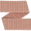 Vävt ylleband diamantkypert 9.0cm 202-252/01 naturvit/krappröd