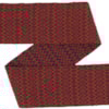Vävt ylleband diamantkypert 9.0cm 252-214/01 krappröd/blå