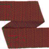 Vävt ylleband diamantkypert 9.0cm 252-295/01 krappröd/petrol