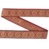 Dekorband KA 005C vinröd/guld 2.0cm