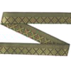 Dekorband KA 006G mörkgrön/guld 2.2cm