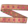 Dekorband KA 008B rosa/guld 2.5cm