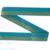 Dekorband KA 009G mörkturkos/guld 2.0cm