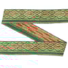 Dekorband KA 013 grön/guld 2.7cm