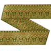 Dekorband KA 037A gräsgrön/guld 3.7cm