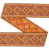 Dekorband NI 006 gul/rost/guld 3.7cm