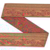 Dekorband NI 008 röd/multi/guld 3.6cm