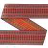 Dekorband NI 037B v.röd/multi/guld 4.1cm