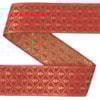 Dekorband NI 068B röd/guld 4.5cm