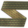 Dekorband NI 068E grön/guld 4.5cm