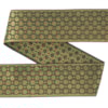 Dekorband NI 074A grön/guld 4.3cm
