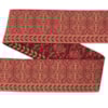 Dekorband NI 084 v.röd/cerise/guld 4.5cm