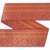 Dekorband NI 103G röd/guld 5.1cm