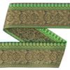 Dekorband NI 104 grön/guld 5.5cm