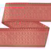 Dekorband NI 117B cerise/rosa/guld 5.5cm