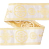 Dekorband OT 037 A vit/guld 9.0cm