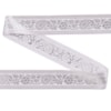 Dekorband OT047D vit/silver 3.1cm