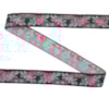 Dekorband OT048I svart/mint/rosa 2.2cm