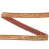 Dekorband RL 10002 M vinröd/guld 2.0cm