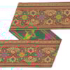 Dekorband VR 012 röd/multi/guld 7.5cm