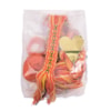 Färdiguppsatt brickbandsväv i bomull 2.4m 15mm orange/gul/röd