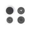 Tryckknapp för 2.4-2.8mm läder Ø13mm 10st svart oxiderad