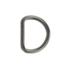 6 st D-ringar – svetsad gun metal 38mm till remmar och väskor