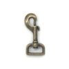 Karbinhake med swivel och snäpplås – 25mm rembredd antik mässing
