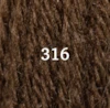 Ullgarn Appleton tapestry 4-trådigt 10m 316 Brown olive