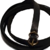 Läderbälte med mässingspänne 2.3mm tjockt 13mm svart 140cm