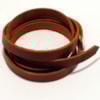 Bred läderrem 2.3mm 13mm bred rödbrun 110cm