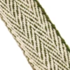 Vävt ylleband 2.5cm 202-229 vit/grön
