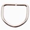 D-ring öppen silverfärgad metall 30mm