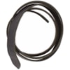 Bred läderrem 3.0mm 25mm bred svart 150cm