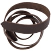 Bred läderrem 3.0mm 35mm bred mörkbrun 150cm