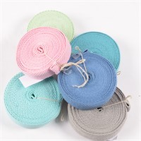 Bomullsband 2,5 cm 20m blandade färger