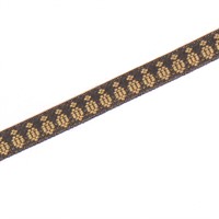 Band SR 4221 svart/guld 1,6cm