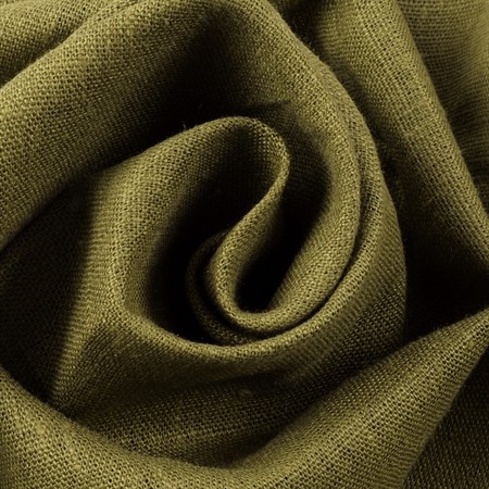 mörkgrönt linnetyg till kläder och inredning