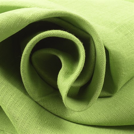 ljusgrönt linnetyg till kläder och inredning