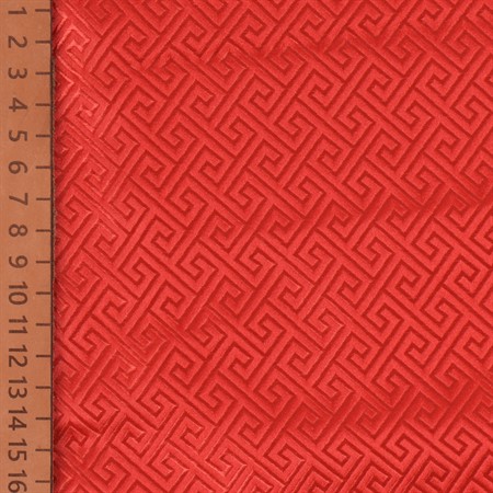 rött sidentyg handvävt