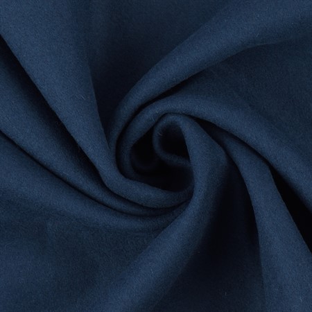 mörkblå fin valkad vadmal ylletyg till kläder och yllebroderi