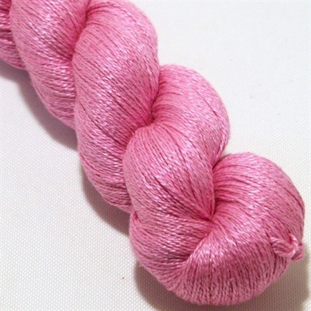 rosa mjukt tvåtrådigt silkesgarn 20/2 50g