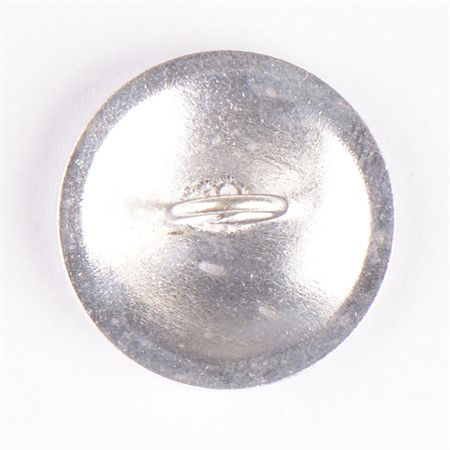 Silverpläterad rund mässingsknapp 25mm baksida