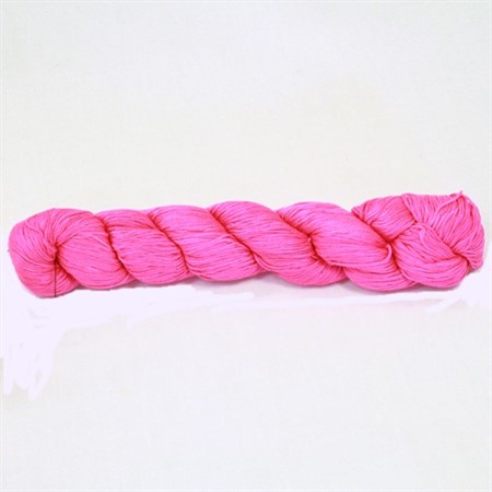 rosa sextrådigt tjockt äkta silkesgarn rani 50g