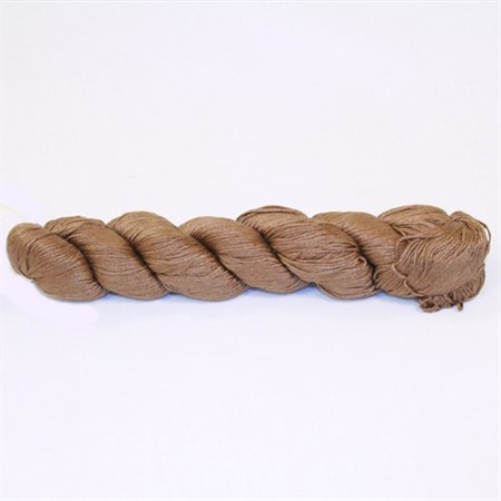 brunt mjukt tvåtrådigt silkesgarn 20/2 50g